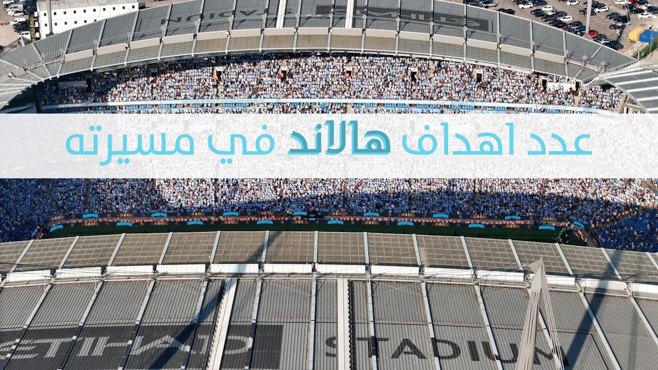 عدد اهداف هالاند في مسيرته