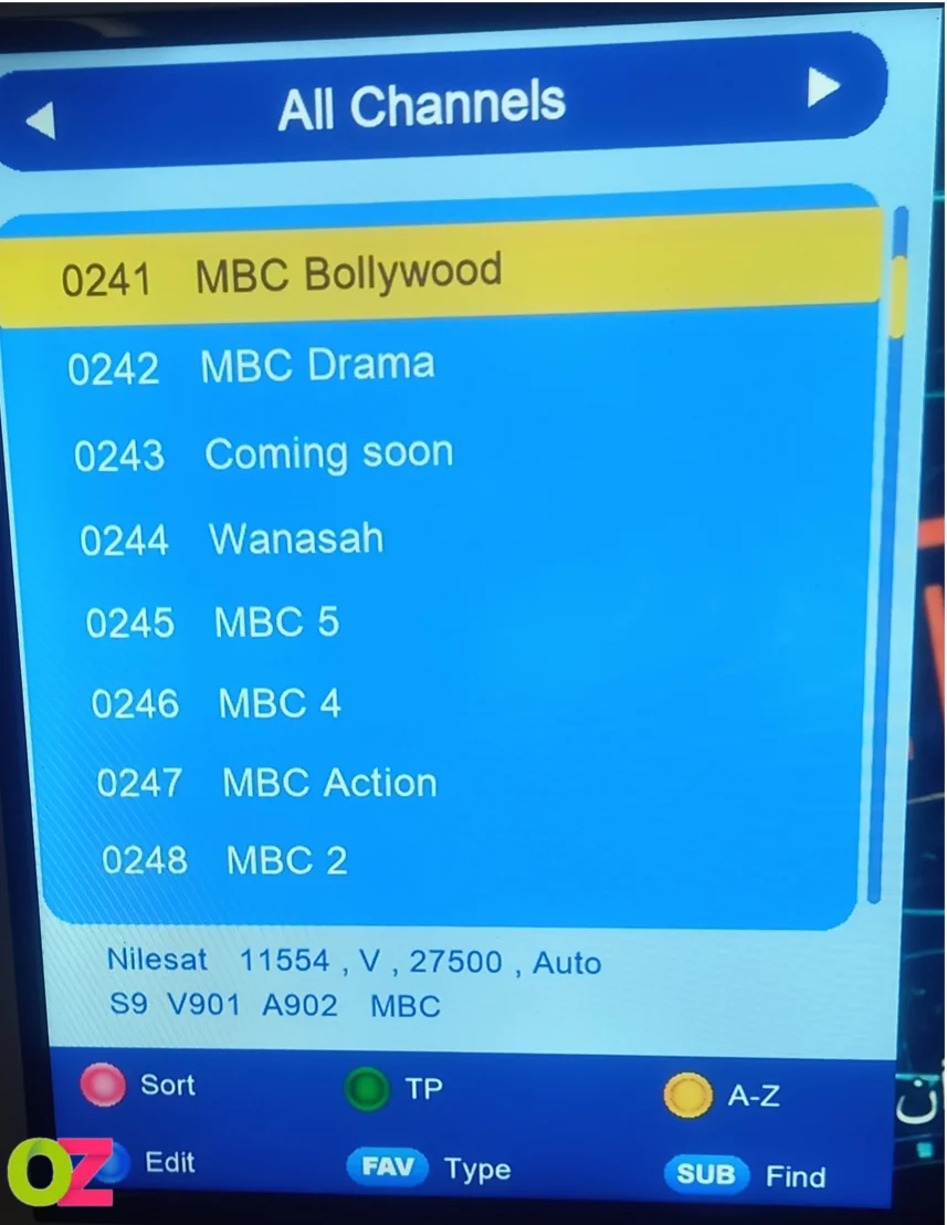 Fréquence MBC Nilesat 2025